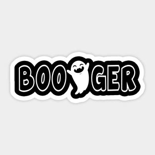 BOO-GER funny Halloween ghost kids matching family Sticker